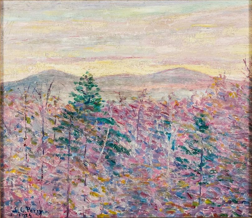 Lilla_Cabot_Perry_-_Trees_and_Mountains_(1925)